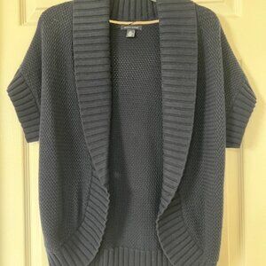 Tommy Hilfiger Short Sleeve Knit Cardigan – S – Textured Open Front Sweater